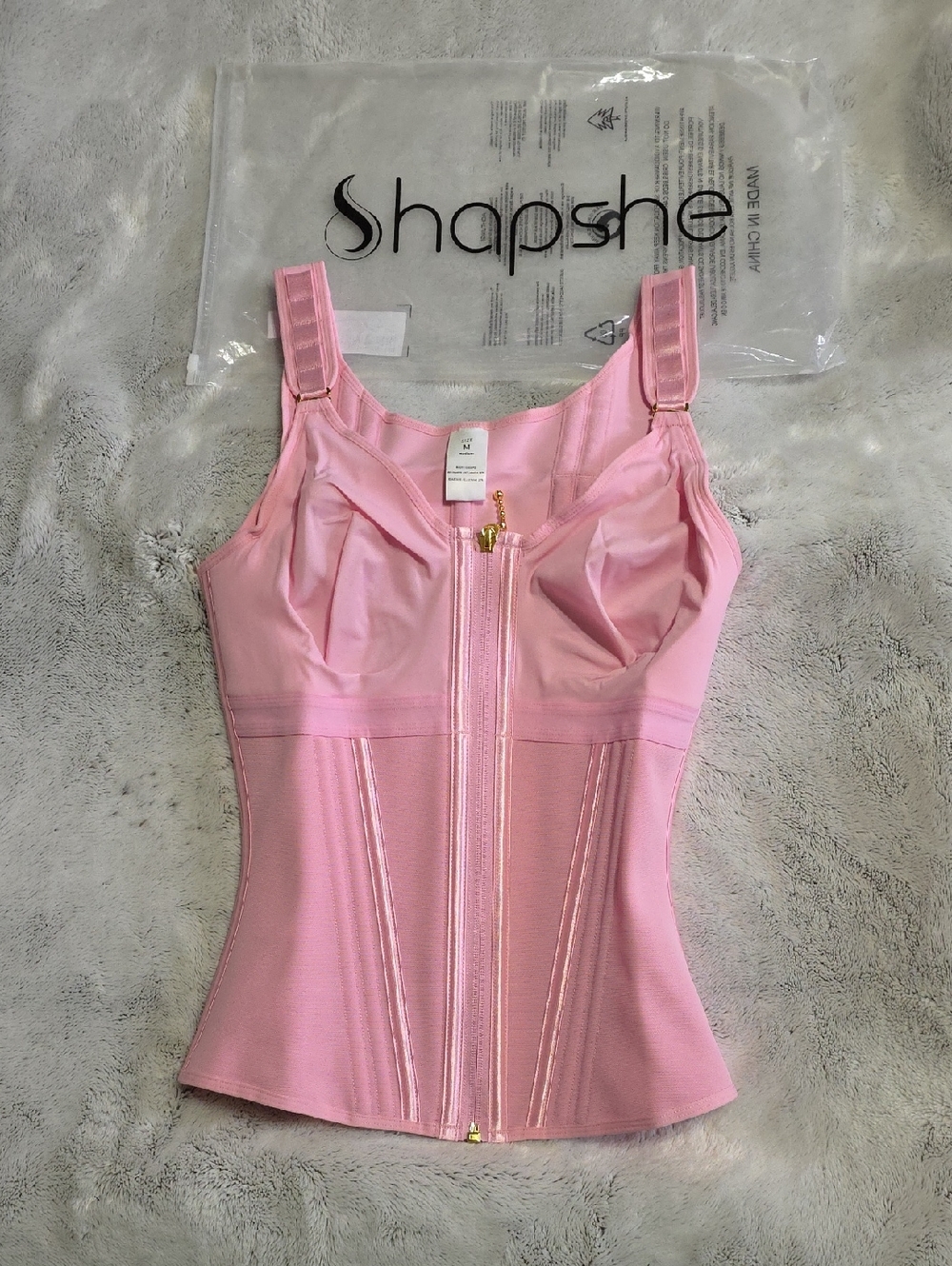 Pink Front-Zip Shapewear Bodysculpt